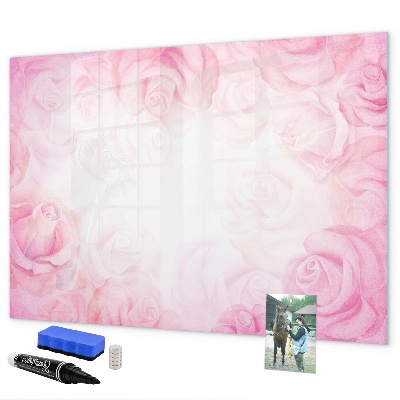 Magnetic dry erase board Pink board for photos and notes