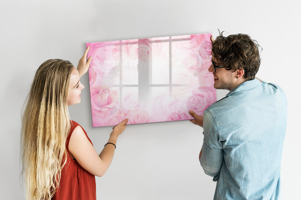 Magnetic dry erase board Pink board for photos and notes