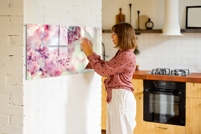 Magnetic dry erase board Floral collage with photos and notes