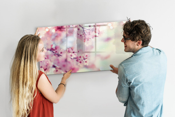 Magnetic dry erase board Floral collage with photos and notes