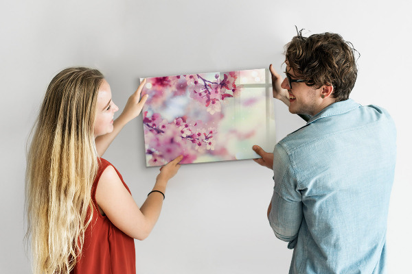 Magnetic dry erase board Floral collage with photos and notes