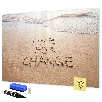 Magnetic dry erase board Time for changes and memories