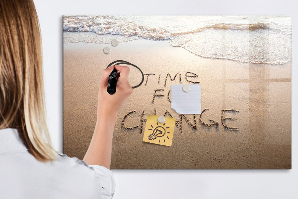 Magnetic dry erase board Time for changes and memories