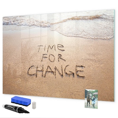 Magnetic dry erase board Time for changes and memories
