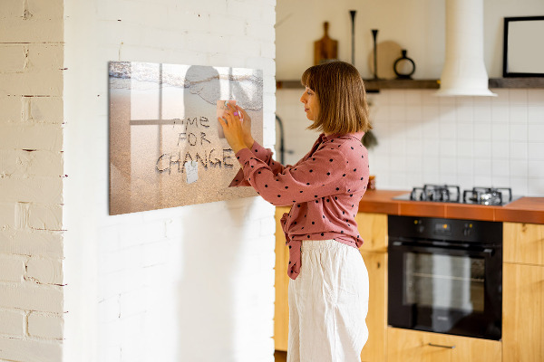 Magnetic dry erase board Time for changes and memories