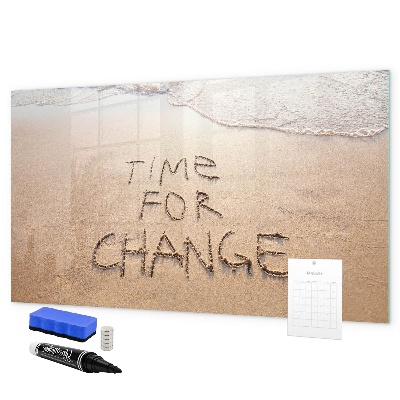 Magnetic dry erase board Time for changes and memories