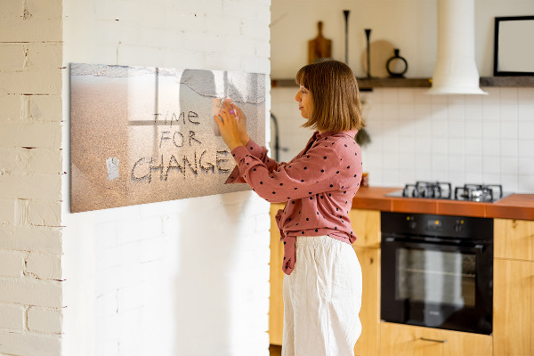 Magnetic dry erase board Time for changes and memories