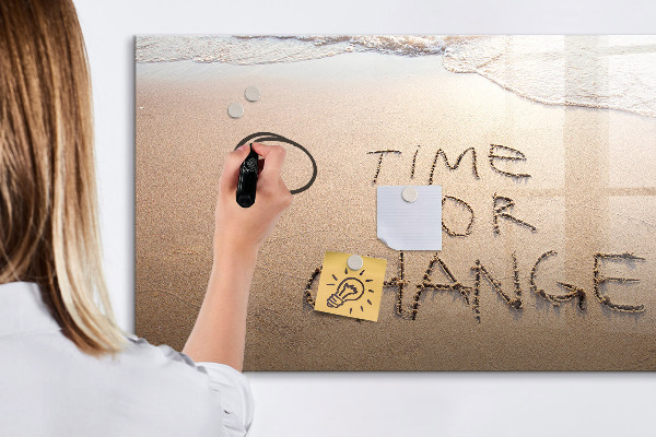 Magnetic dry erase board Time for changes and memories