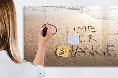 Magnetic dry erase board Time for changes and memories