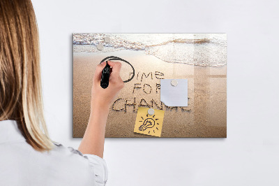 Magnetic dry erase board Time for changes and memories