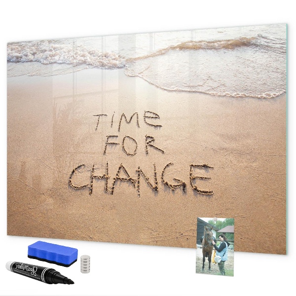 Magnetic dry erase board Time for changes and memories