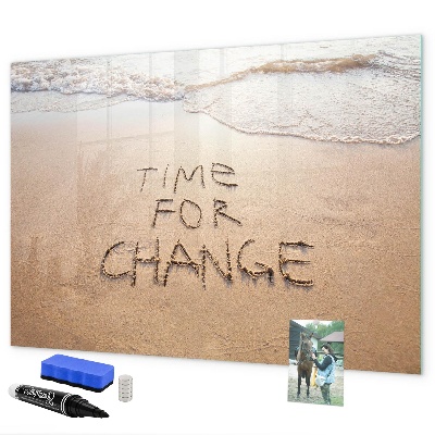 Magnetic dry erase board Time for changes and memories