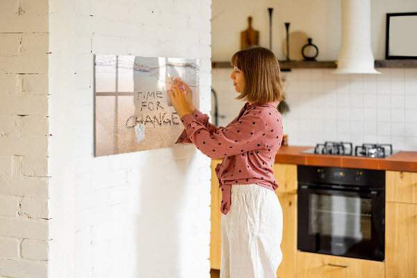 Magnetic dry erase board Time for changes and memories