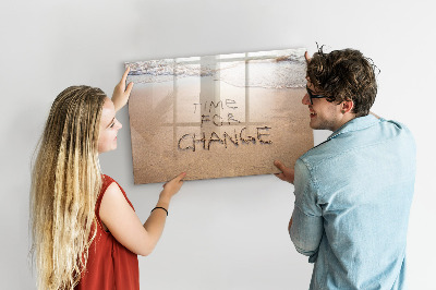 Magnetic dry erase board Time for changes and memories