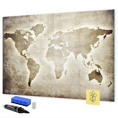 Magnetic dry erase board Memories Map with Personal Photos