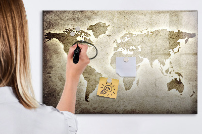 Magnetic dry erase board Memories Map with Personal Photos