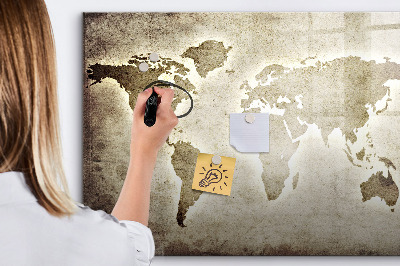 Magnetic dry erase board Memories Map with Personal Photos
