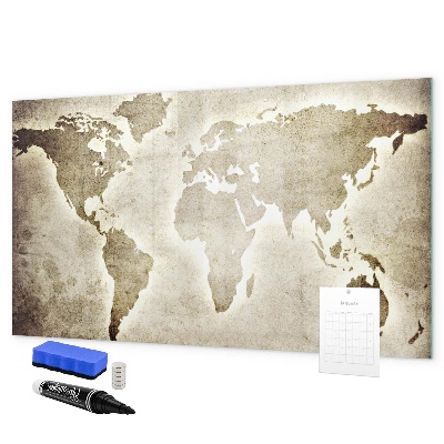 Magnetic dry erase board Memories Map with Personal Photos