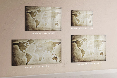 Magnetic dry erase board Memories Map with Personal Photos