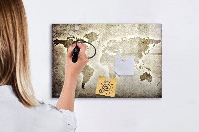 Magnetic dry erase board Memories Map with Personal Photos