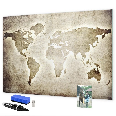 Magnetic dry erase board Memories Map with Personal Photos