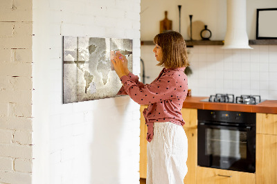 Magnetic dry erase board Memories Map with Personal Photos