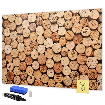 Dry erase board magnetic Wine Cork Photo Board