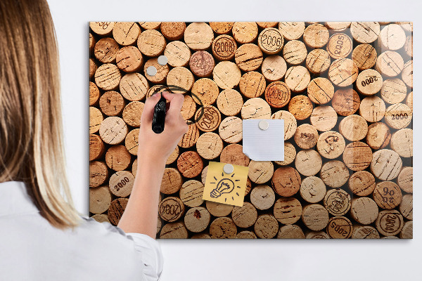 Dry erase board magnetic Wine Cork Photo Board