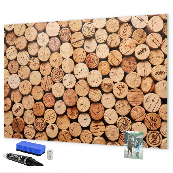 Dry erase board magnetic Wine Cork Photo Board