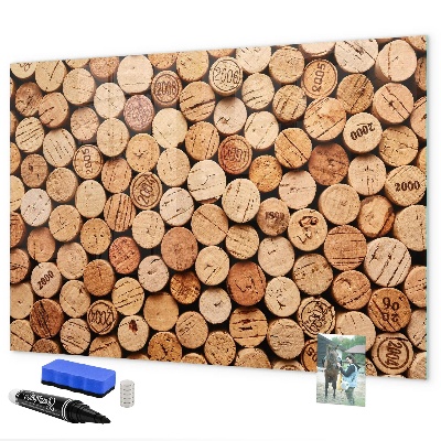 Dry erase board magnetic Wine Cork Photo Board
