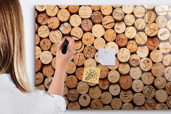 Dry erase board magnetic Wine Cork Photo Board