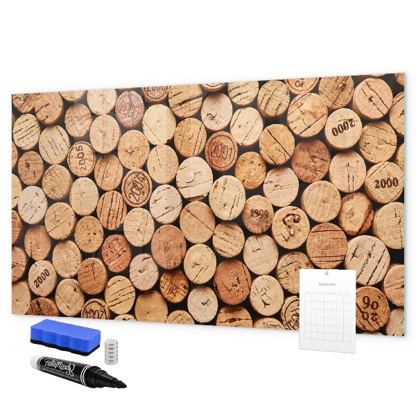 Dry erase board magnetic Wine Cork Photo Board