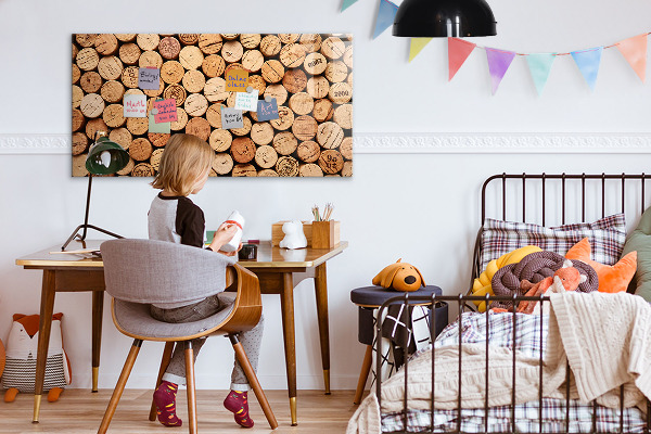 Dry erase board magnetic Wine Cork Photo Board