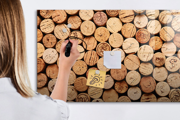 Dry erase board magnetic Wine Cork Photo Board