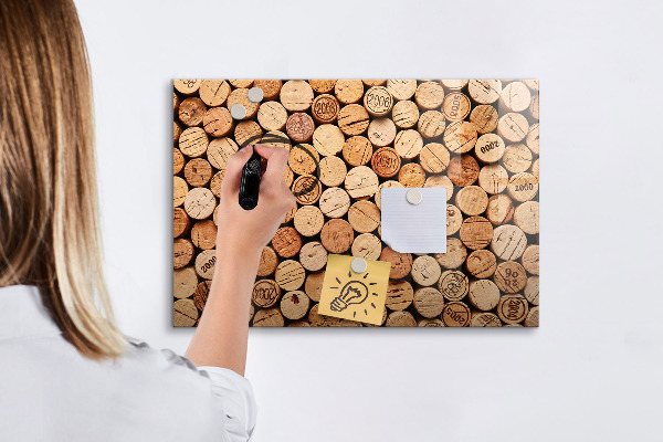 Dry erase board magnetic Wine Cork Photo Board