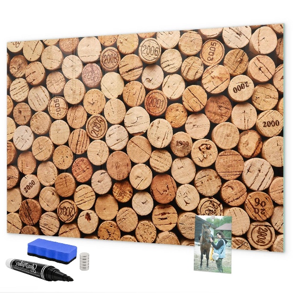Dry erase board magnetic Wine Cork Photo Board