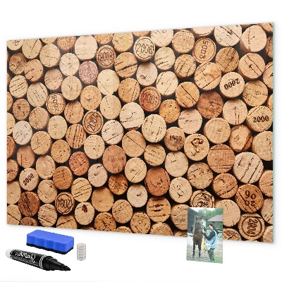 Dry erase board magnetic Wine Cork Photo Board