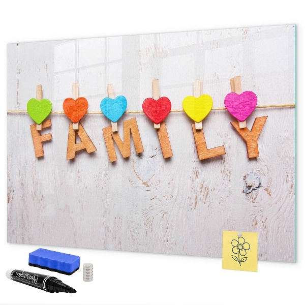 Dry erase board magnetic Colorful memories on a string of photos
