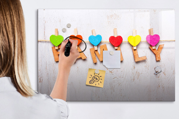 Dry erase board magnetic Colorful memories on a string of photos