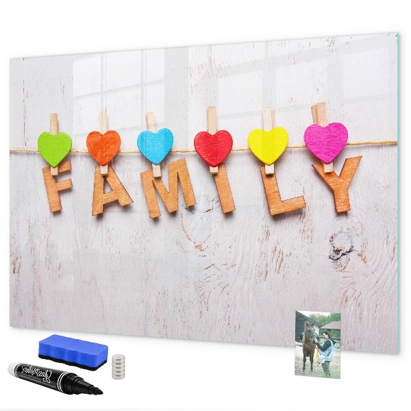 Dry erase board magnetic Colorful memories on a string of photos