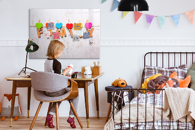 Dry erase board magnetic Colorful memories on a string of photos