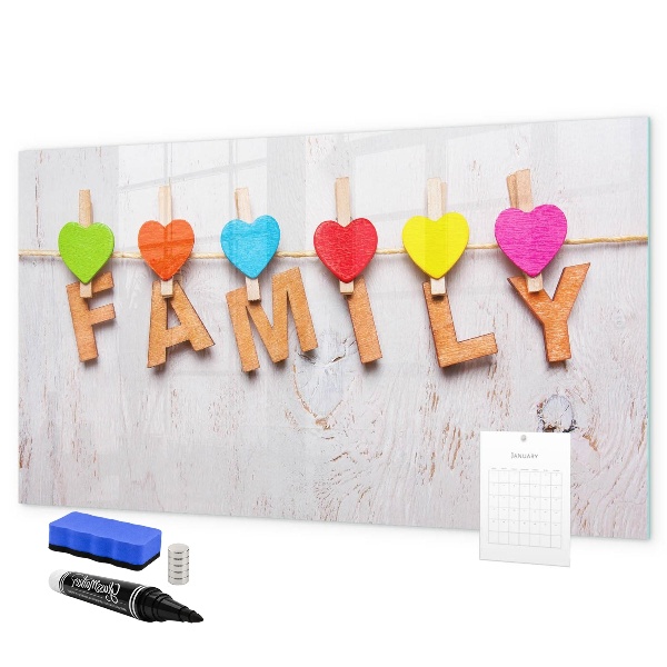 Dry erase board magnetic Colorful memories on a string of photos