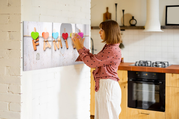 Dry erase board magnetic Colorful memories on a string of photos