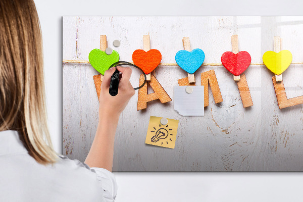 Dry erase board magnetic Colorful memories on a string of photos