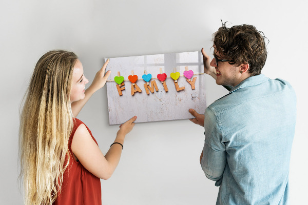 Dry erase board magnetic Colorful memories on a string of photos