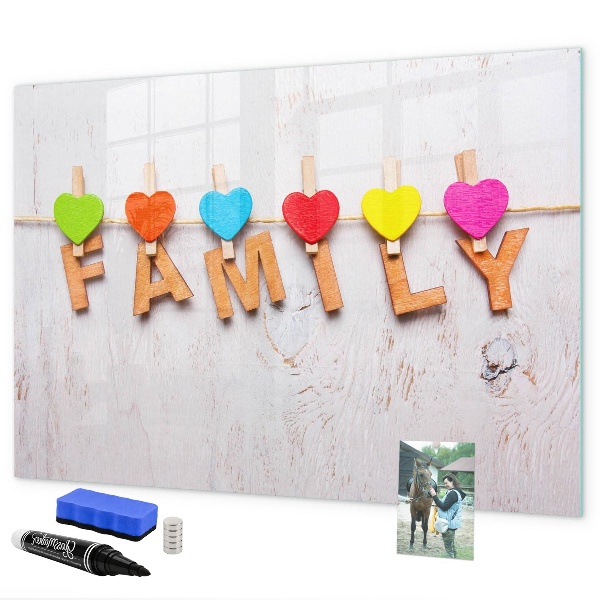 Dry erase board magnetic Colorful memories on a string of photos