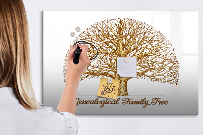 Dry erase board magnetic Family tree with space for photos