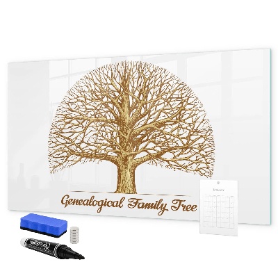 Dry erase board magnetic Family tree with space for photos