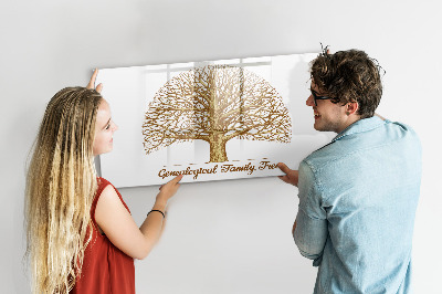 Dry erase board magnetic Family tree with space for photos
