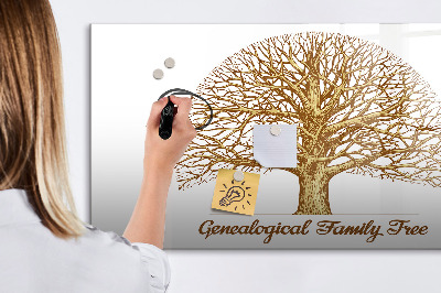 Dry erase board magnetic Family tree with space for photos
